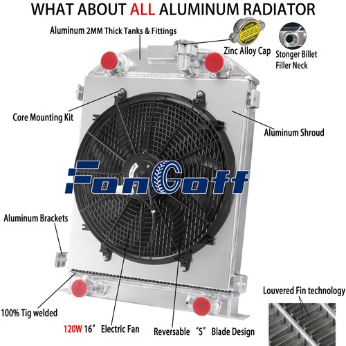 Row aluminum radiator - 3-row,